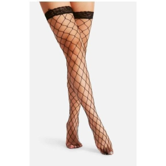 SHEIN Accessories - Size O/S - Over The Knee Lace Fishnet Socks